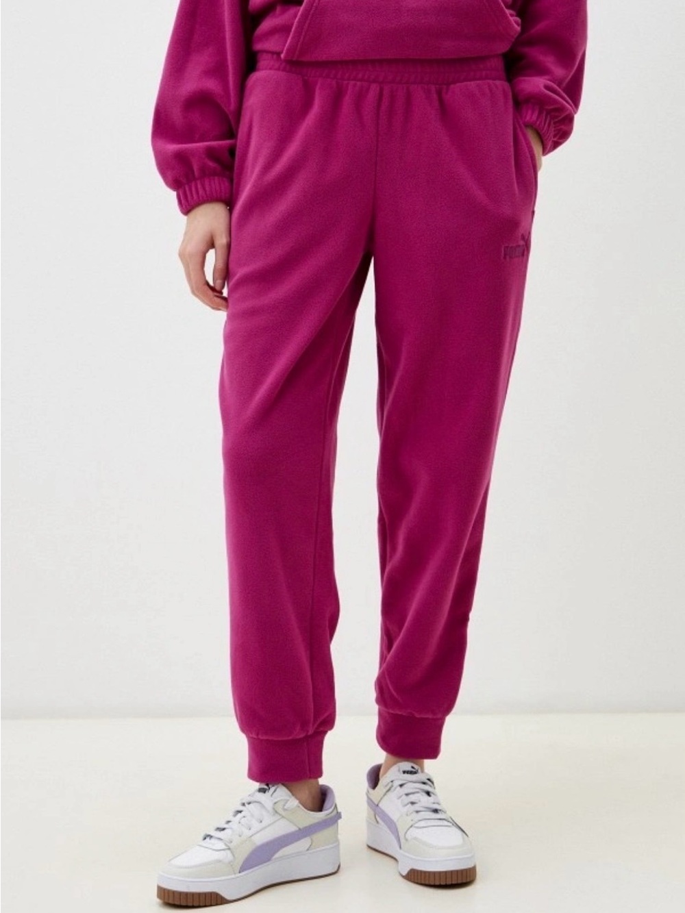 NWT PUMA ESS Elevated Sweatpants Joggers in Fuchsia / Magenta Pink - Size M